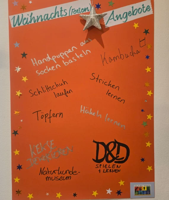 Weihnachten 2025 bei helping-hands Jugendhilfe Berlin
