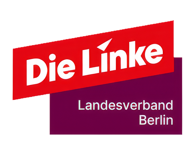 Logo Die Linke Berlin in Rot und Lila