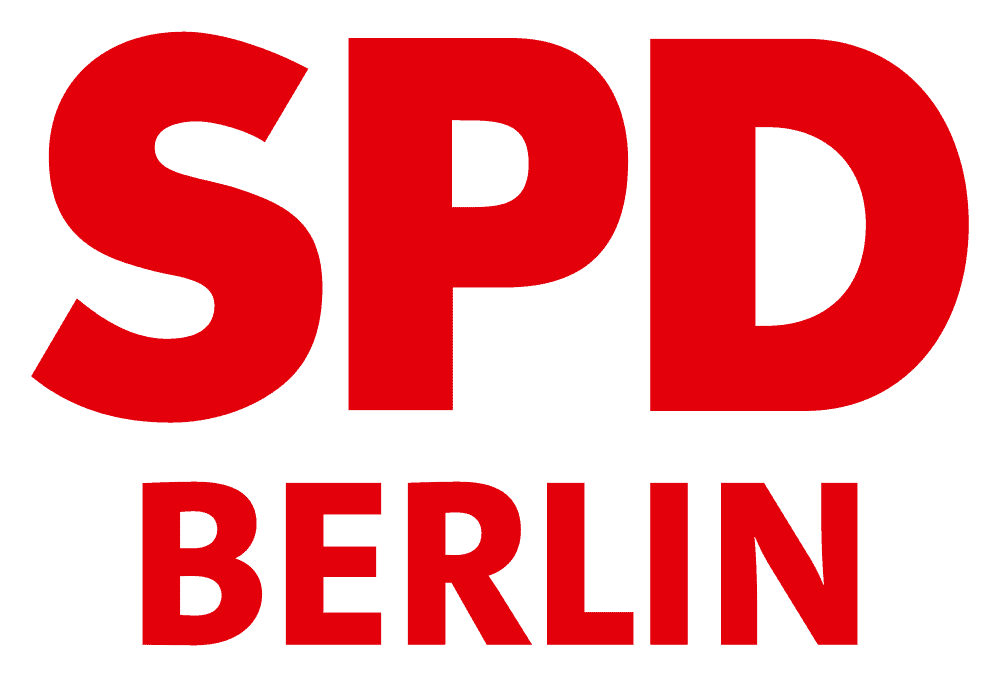 Logo der SPD Berlin, rot auf weißemHintergrund